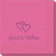 Modern Double Hearts Napkins Image 1 of 2