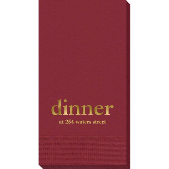 Big Word Dinner Guest Towels