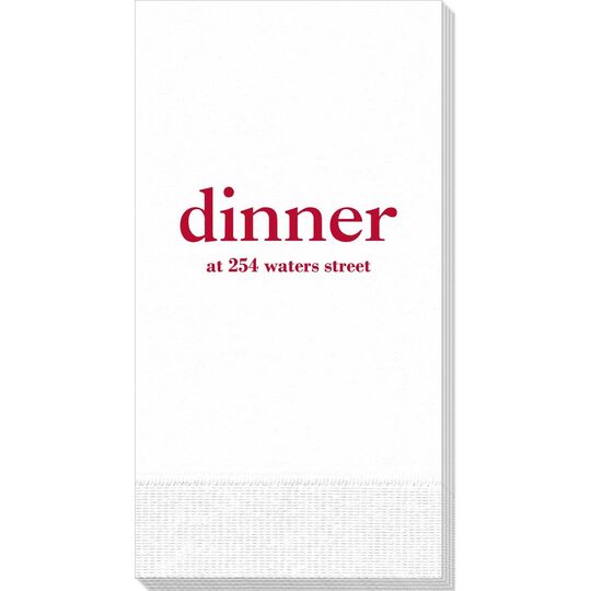 Big Word Dinner Guest Towels