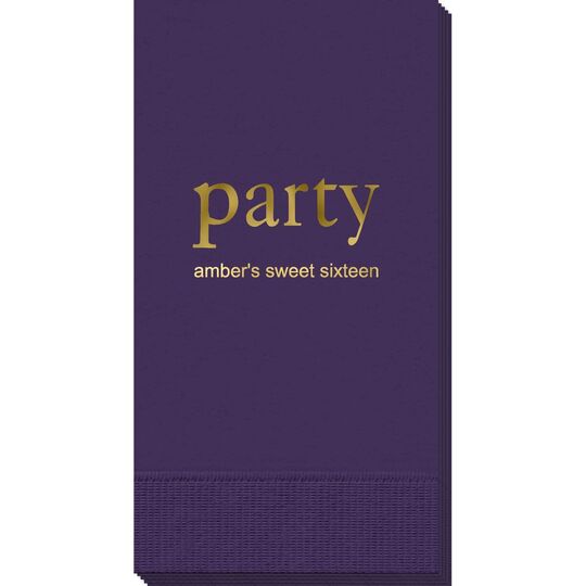 Big Word Party Guest Towels
