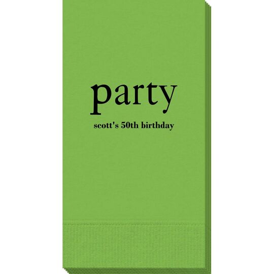 Big Word Party Guest Towels