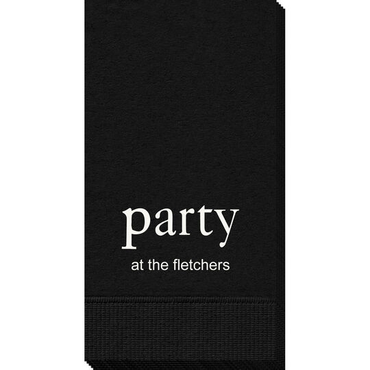 Big Word Party Guest Towels