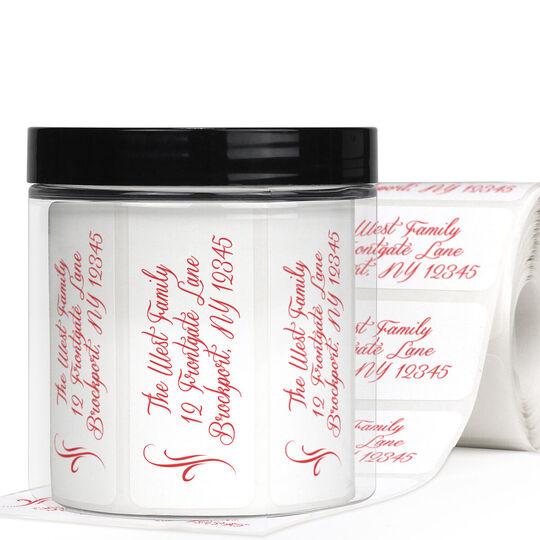 West Rectangle Address Labels in a Jar