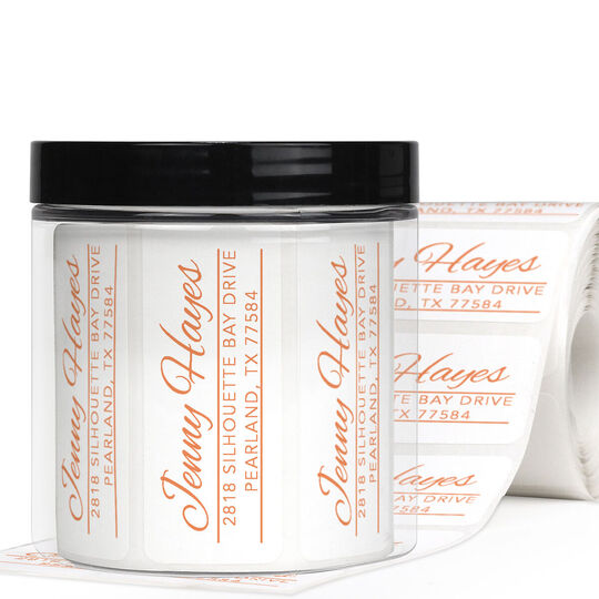 Hayes Rectangle Address Labels in a Jar