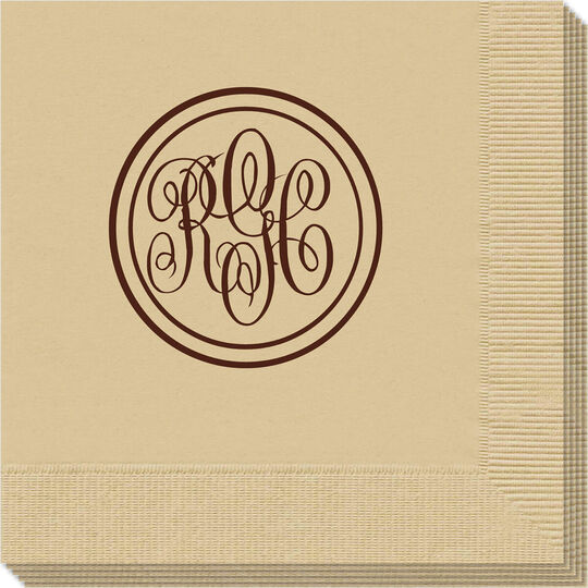 Double Circle Monogram Napkins
