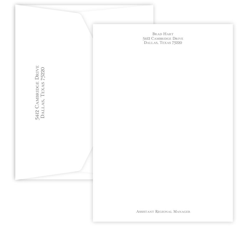 Personalized Roman Letter Sheets - Raised Ink