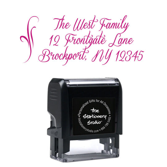 West Rectangular Address Self-Inking Stamp