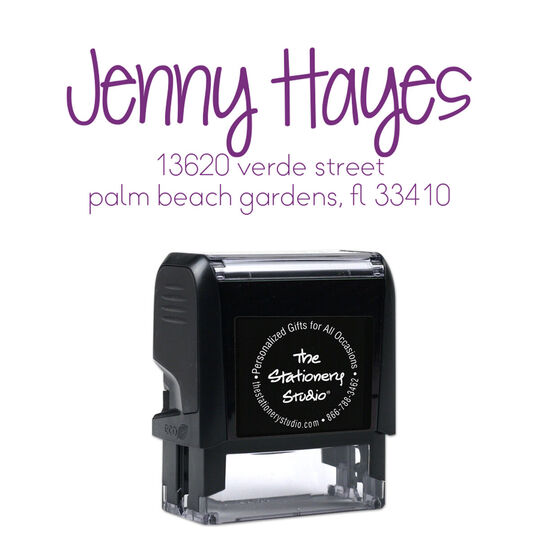 Large Hayes Rectangular Address Self-Inking Stamp