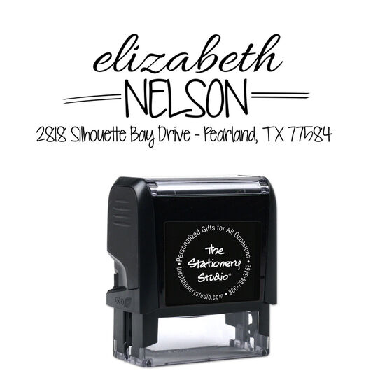 Nelson Rectangle Address Self-Inking Stamp