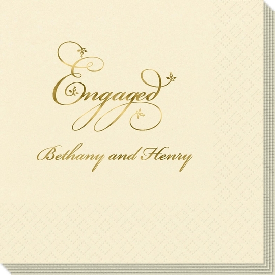 Elegant Engaged Napkins
