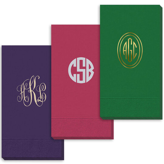 Royal Collection Bath Towel Set Gold Monogram - Luxury Towels