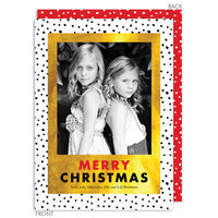 Modern Dotted Flat Holiday Photo Cards