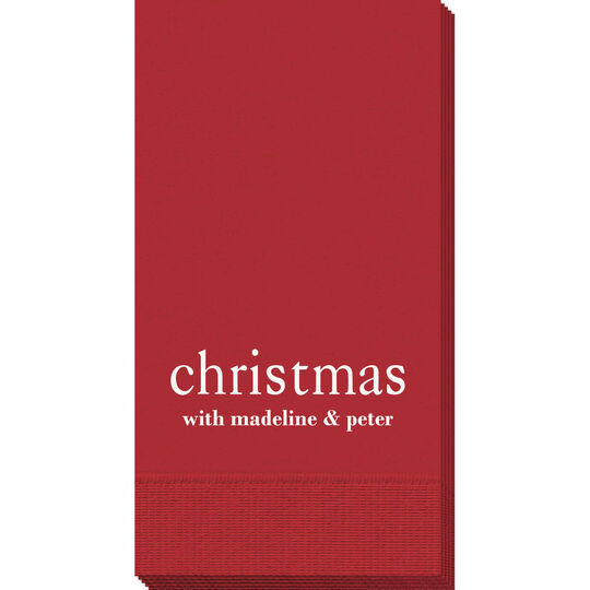 Big Word Christmas Guest Towels