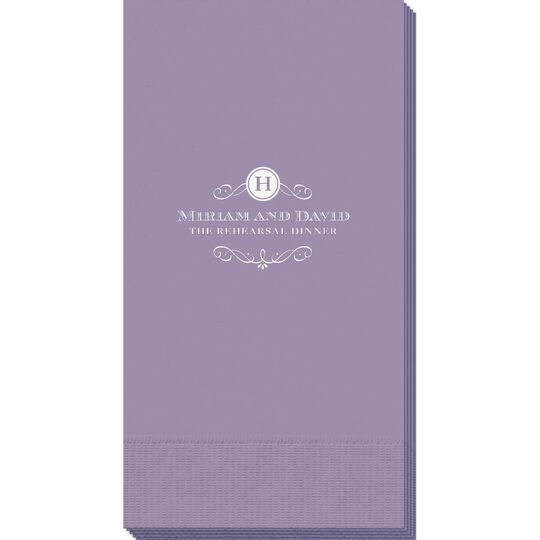 Initial Scroll Guest Towels