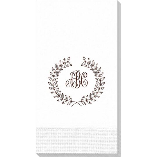 Renaissance Wreath with Monogram Guest Towels