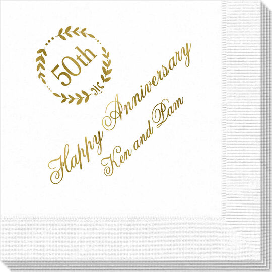 50th Wreath Napkins
