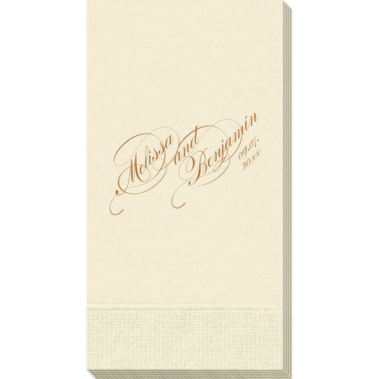 Romantic Script Guest Towels