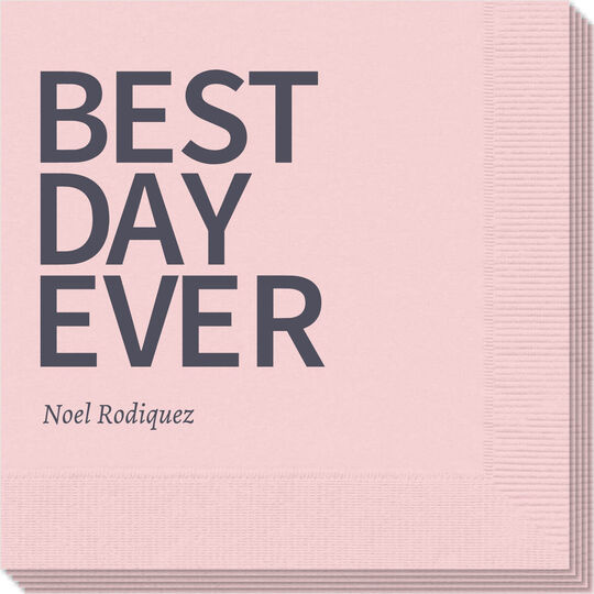 Bold Best Day Ever Napkins