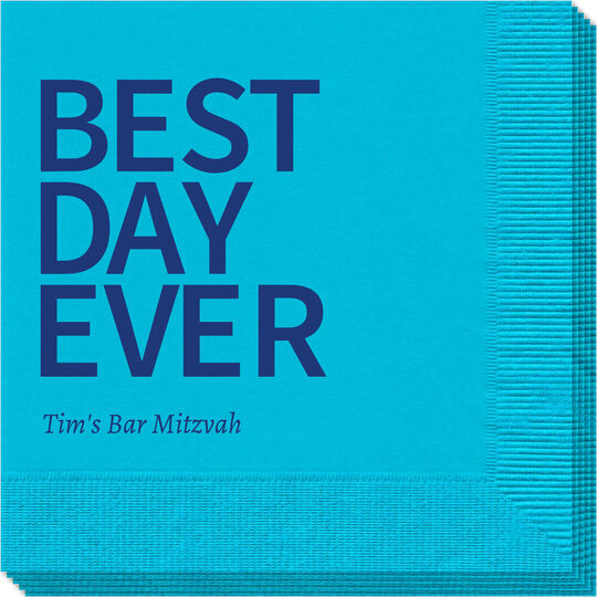 Bold Best Day Ever Napkins