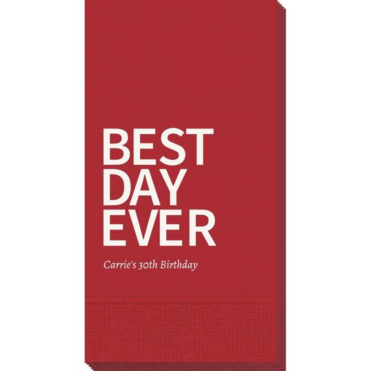 Bold Best Day Ever Guest Towels