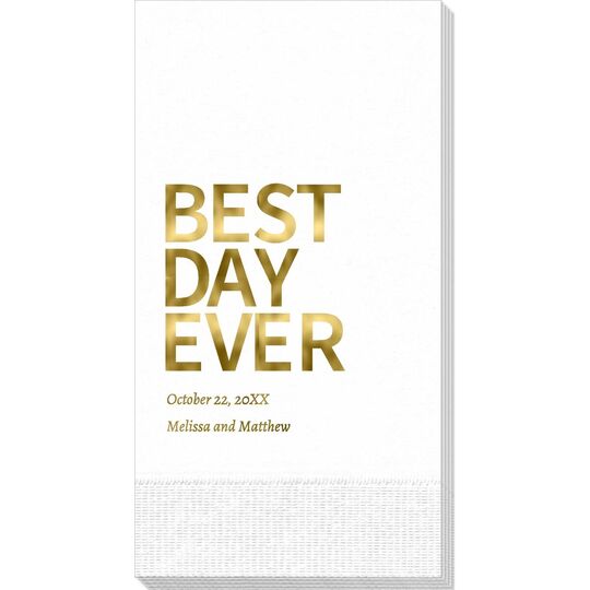 Bold Best Day Ever Guest Towels