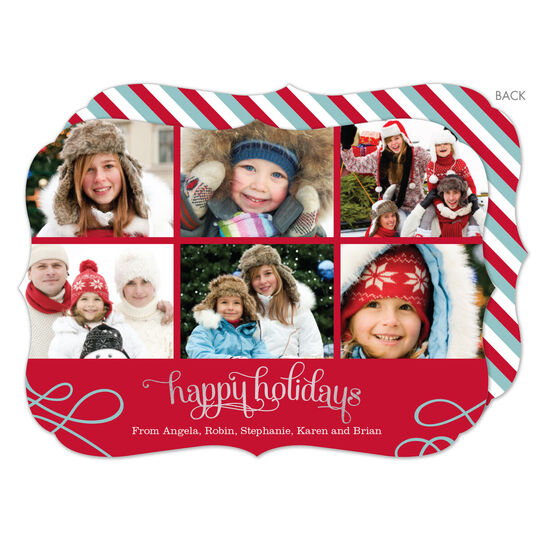 Red Holiday Collage Photo Cards