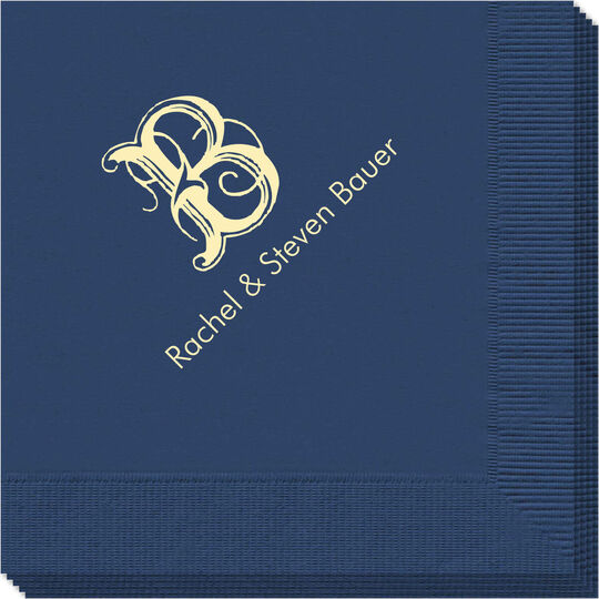 Pick Your Single Initial with Text Napkins