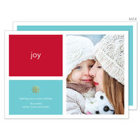 Joy Color Block Photo Cards