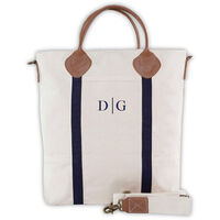 Personalized Navy Trimmed Flight Bag