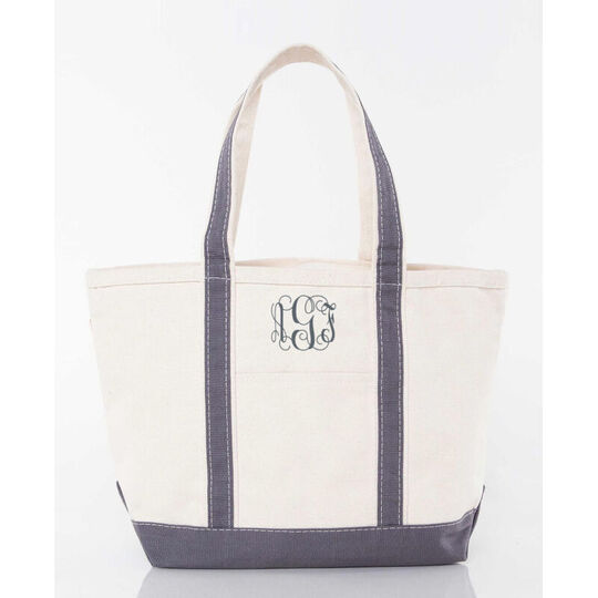 Personalized Medium Grey Classic Tote