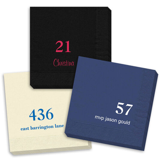 Design Your Own Big Number Napkins