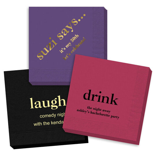 Design Your Own Big Word Napkins