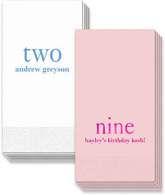 Select Your Big Number Guest Towels