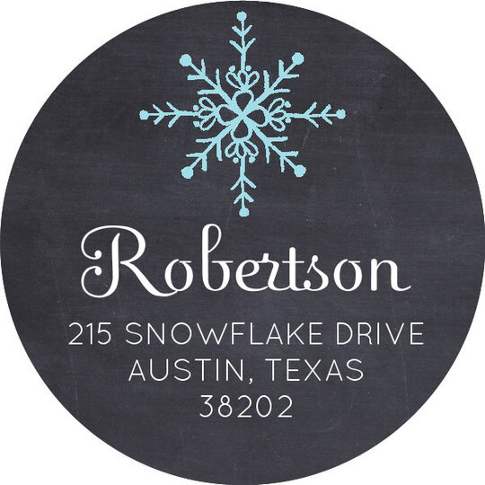 Snowflake Round Address Labels