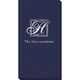 Pick Your Single Initial Monogram with Text Guest Towels Image 2 of 3