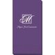 Pick Your Single Initial Monogram with Text Guest Towels Image 3 of 3