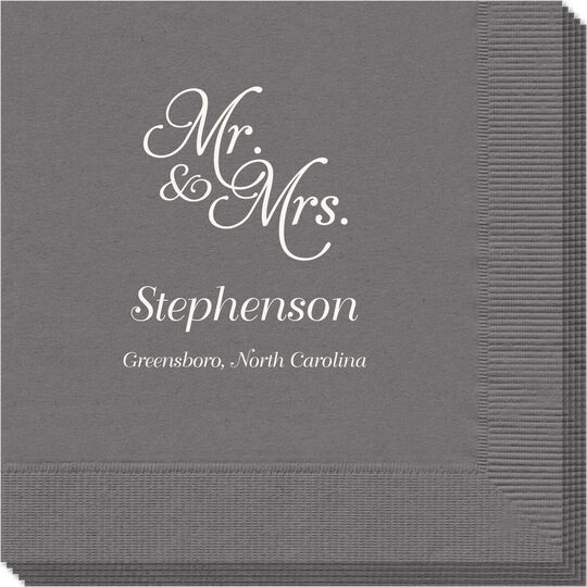 Elegant Mr. & Mrs. Napkins