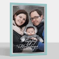 Lagoon Holidays with Silver Foil Border Photo Cards