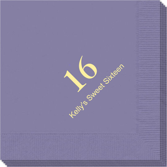 Large Number with Text Napkins