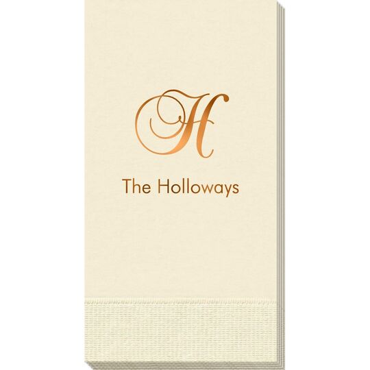 Elegant Initial Guest Towels