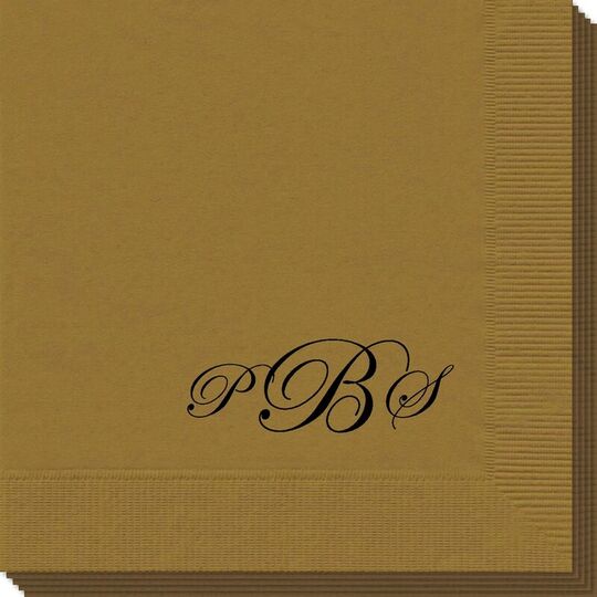 Elegant Script Monogram Napkins