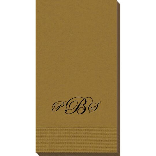 Elegant Script Monogram Guest Towels