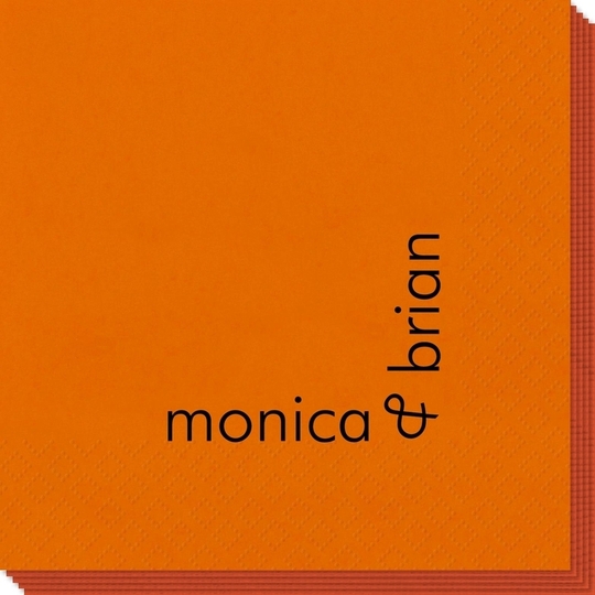 Corner Text with Ampersand Napkins