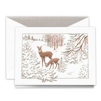 Engraved Surprised Snowstorm Holiday Cards - Raised Ink