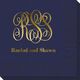 Large Script Monogram with Text Napkins Image 1 of 3