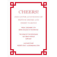 Red Corner Key Invitations