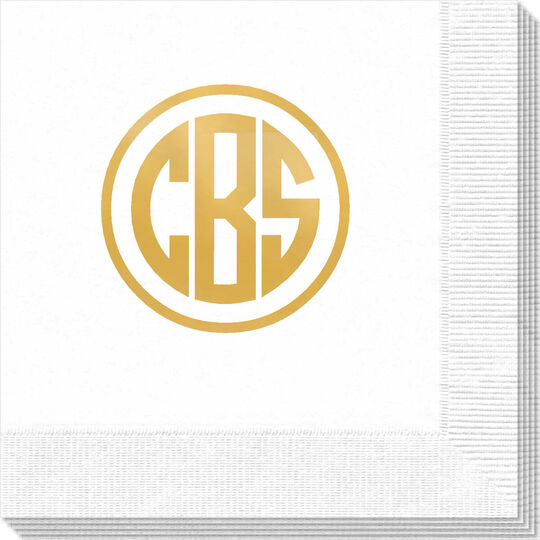 Framed Rounded Monogram Napkins