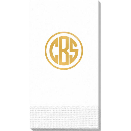 Framed Rounded Monogram Guest Towels