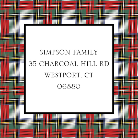 Stewart Plaid Address Labels