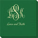 Script Monogram with Small Initials plus Text Napkins Image 1 of 2
